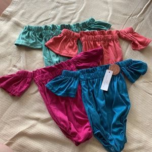 4 off shoulder onesie